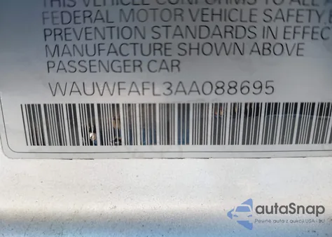 2010 Audi A4 2.0T Premium from USA, damaged, VIN WAUWFAFL3AA088695